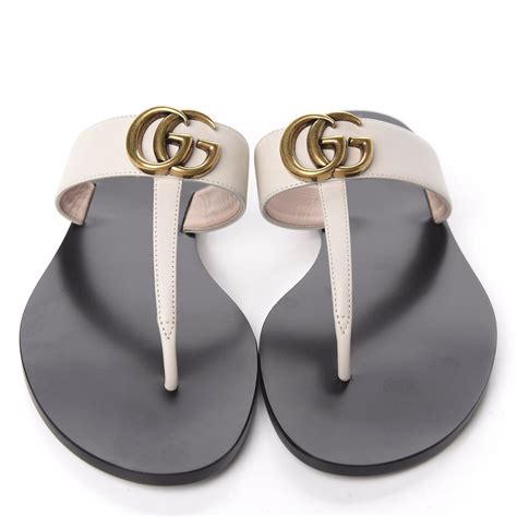 gucci sandales marmont|Gucci Marmont leather thong sandals.